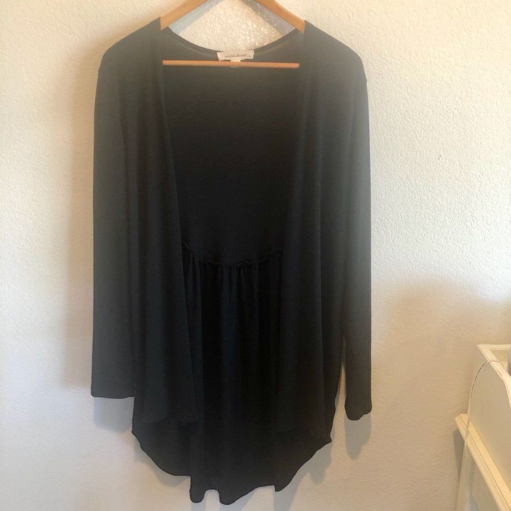Painted Threads Long Black Cardigan - Picture 8 of 8